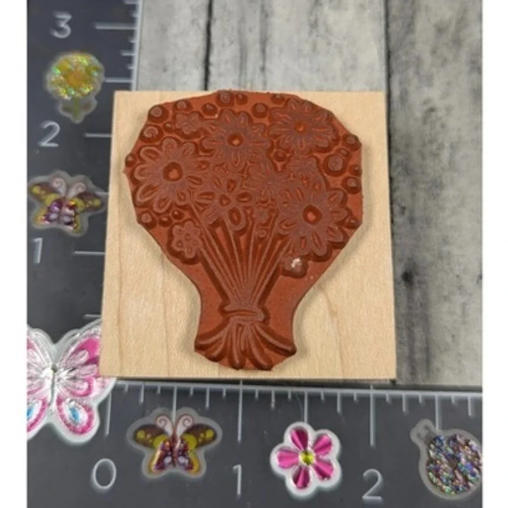 Hero Arts Large Blossom Bouquet Flowers E2839 Rubber Stamp Wood #i81